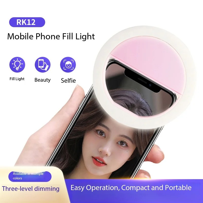 Photography Lighting Handheld - Luz de Anel Recarregável com Clipe