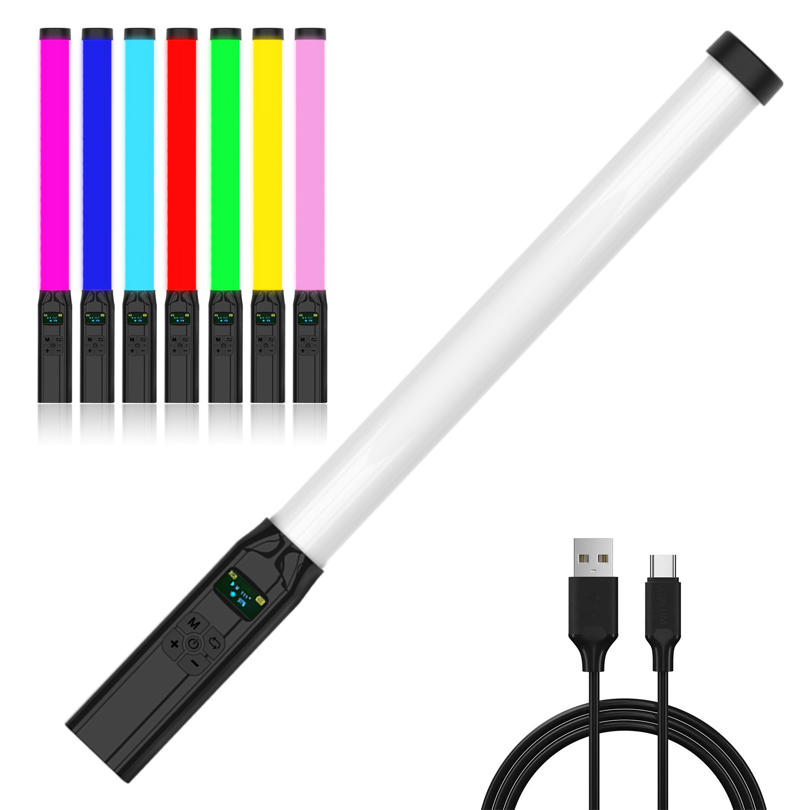 Photography Lighting Youtube - Tubo de varinha RGB portátil, luz
