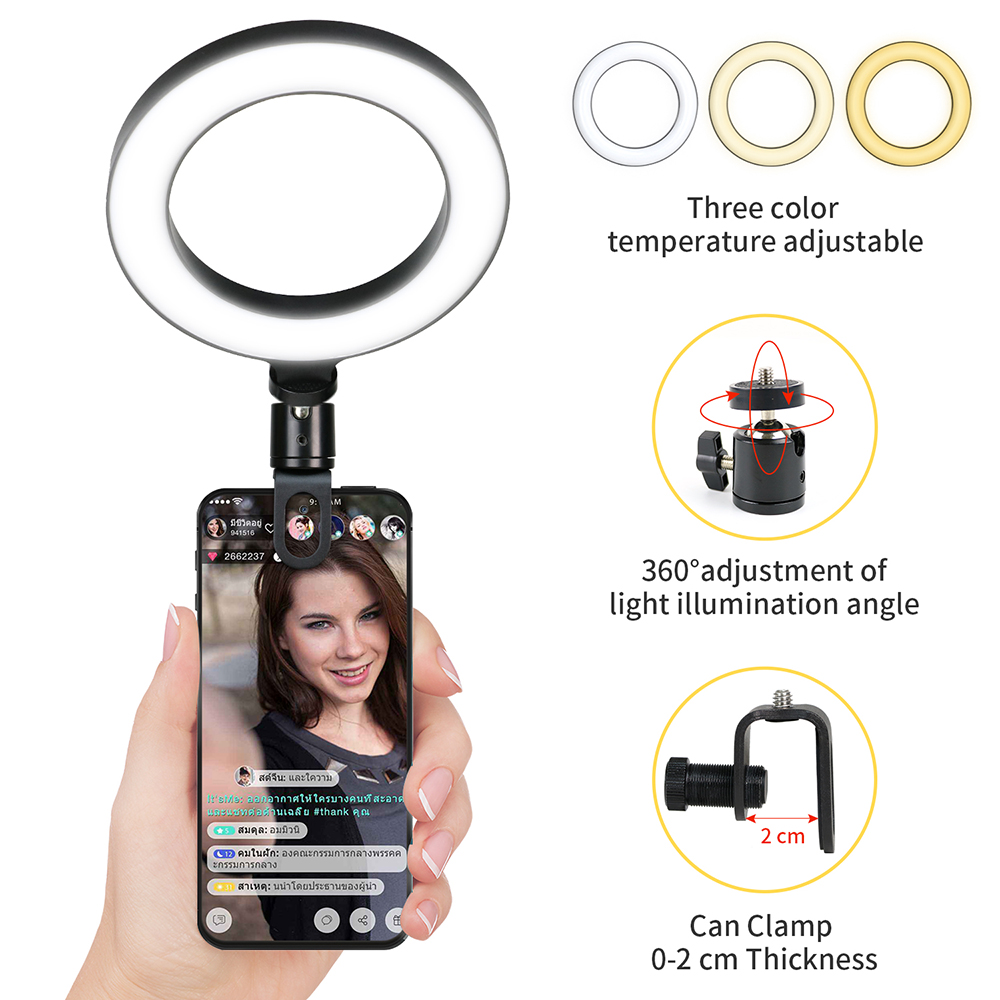 Photography Lighting Youtube - Luz de vídeo LED de 16cm