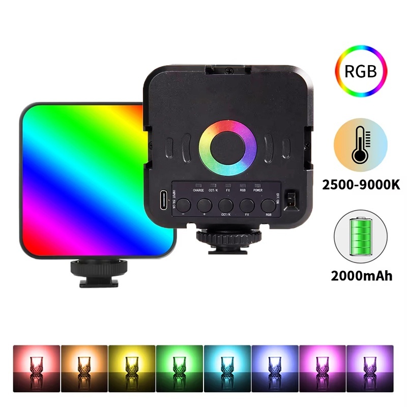 Photography Lighting Mount - Mini luz de vídeo RGB portátil