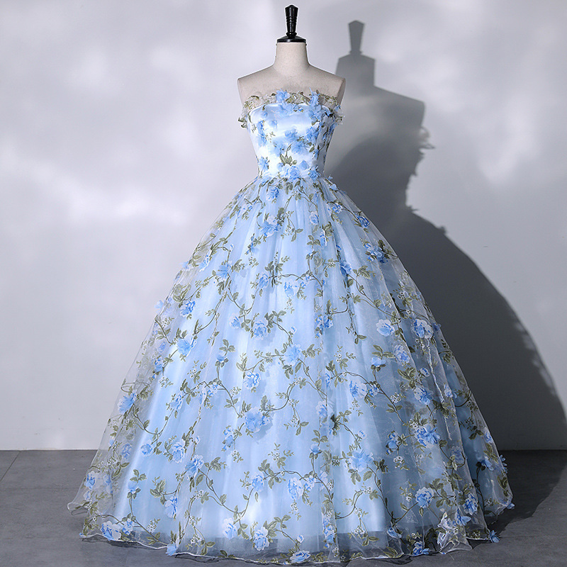 Photography Lighting Basics - Vestido de Noite Floral Estilo Princesa