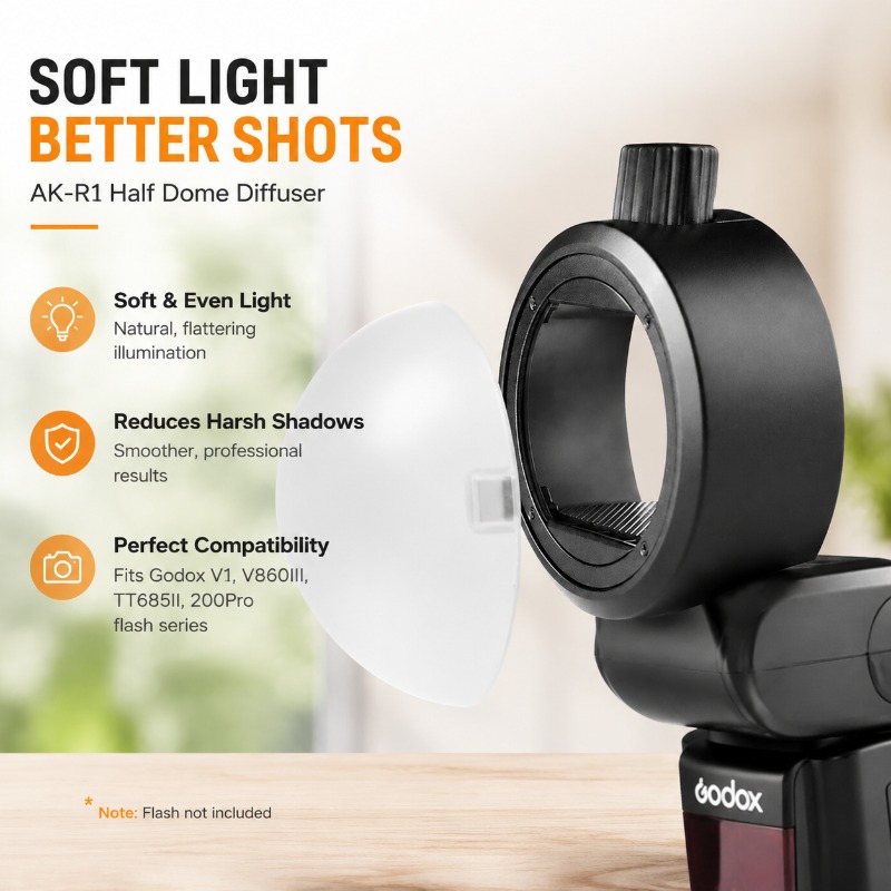 Difusor de flash tipo meia-cúp - Barn Door Modifier avaliação e preço