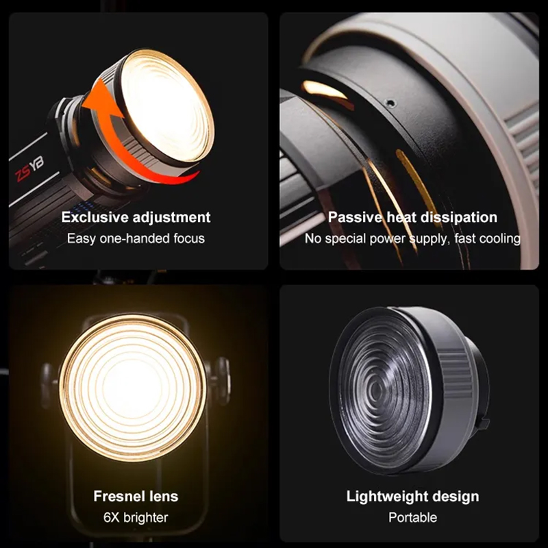 Lente Fresnel com Foco Ajustáv - Photography Lighting Professional avaliação e preço