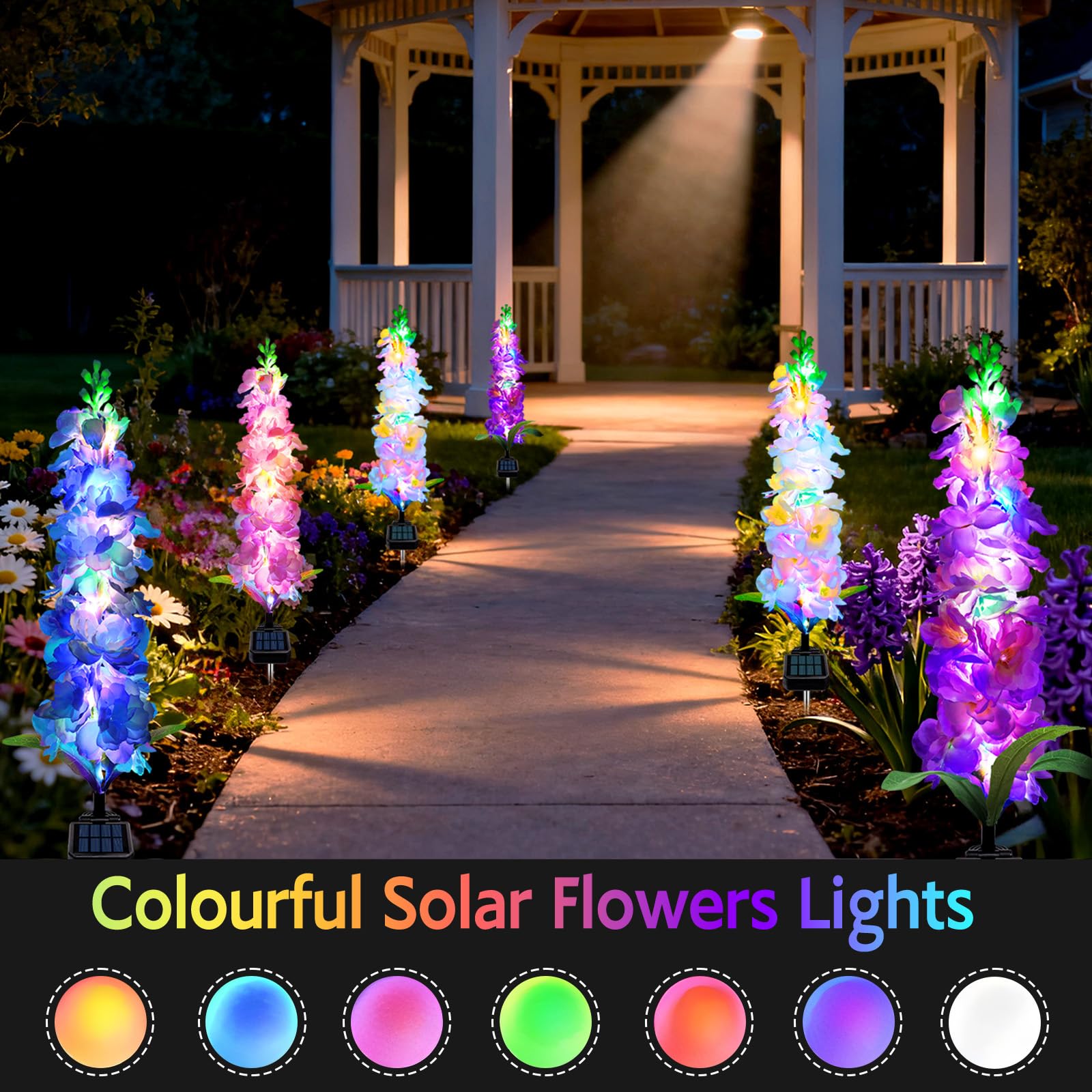Luzes Solares para Jardim, Luz - Flower Photography Led Lighting Pack avaliação e preço