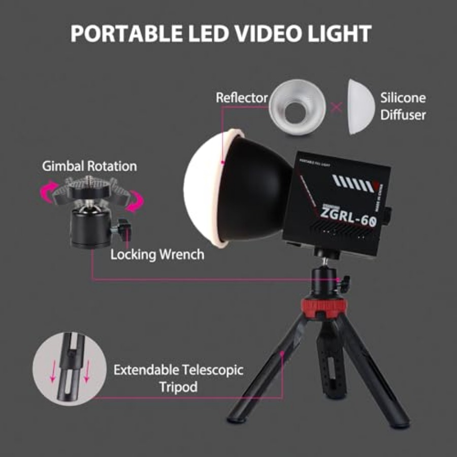 Luz de vídeo LED COB de 60W po - Photography Lighting For Studio avaliação e preço