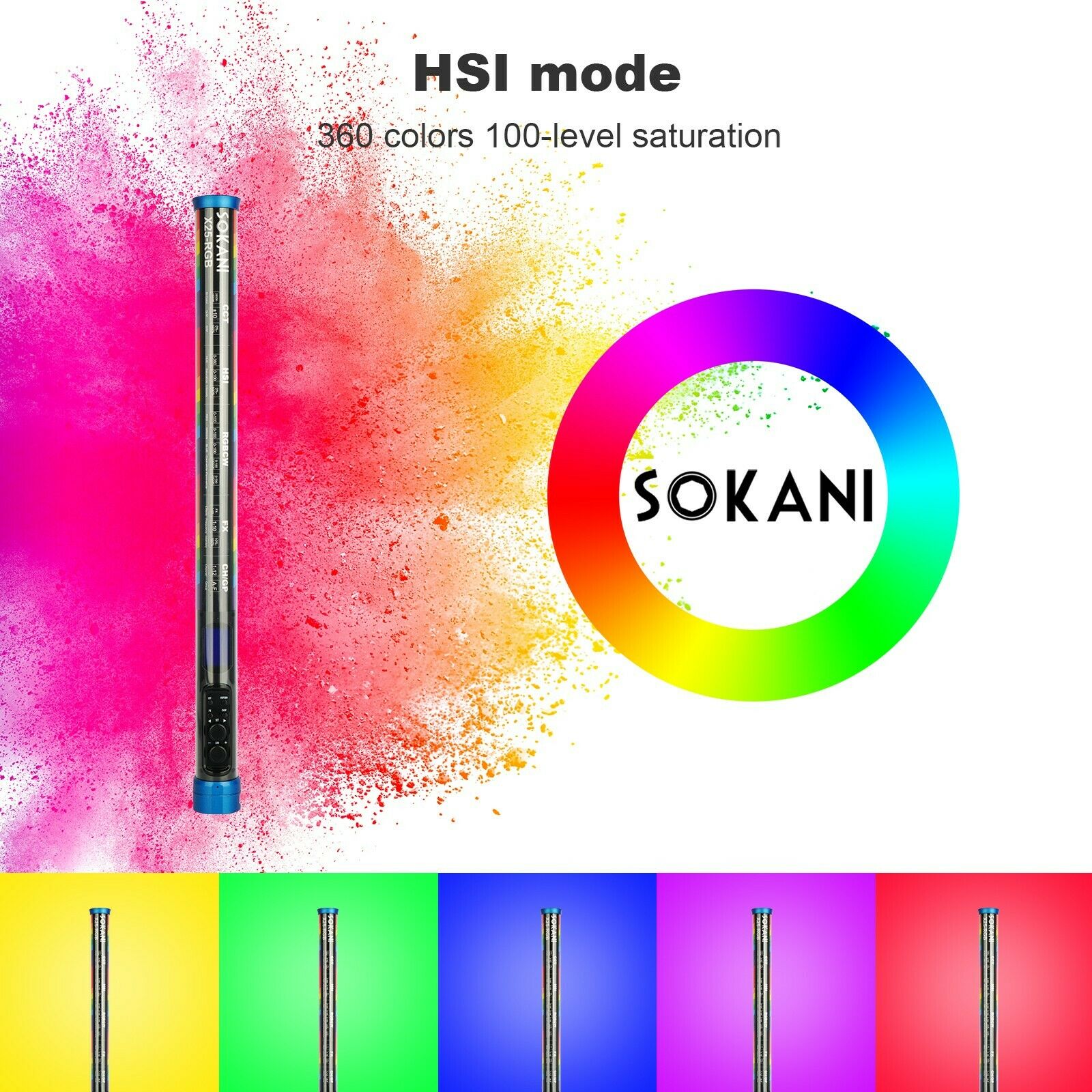 Sokani X25 RGB LED Video Light - Photography Lighting Youtube avaliação e preço