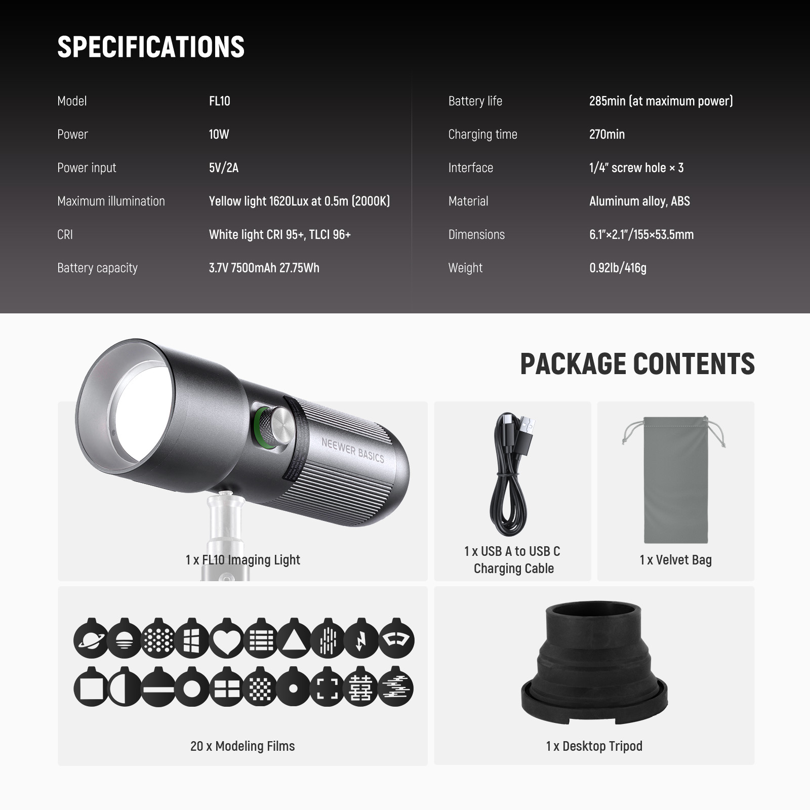 Lanterna de Fotografia LED NEE - Photography Lighting Basics avaliação e preço
