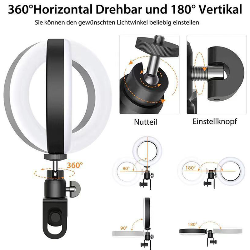 Luz de vídeo LED de 16cm com s - Photography Lighting Youtube avaliação e preço