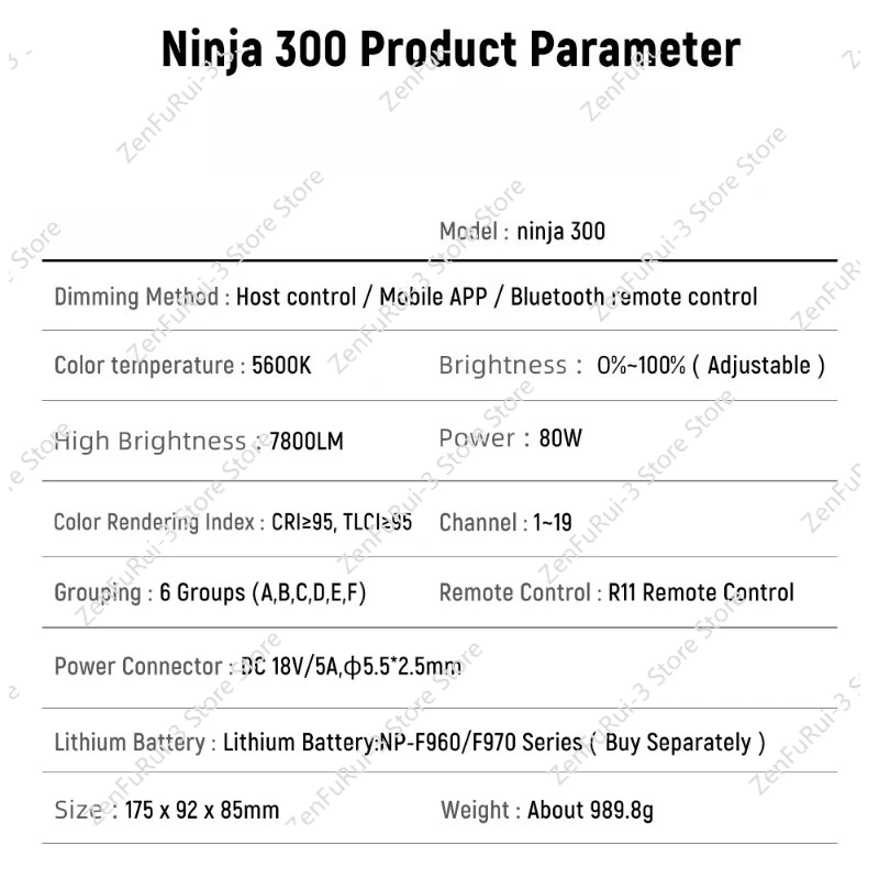 Luz de Vídeo LED Contínua Ninj - Photography Lighting Mount avaliação e preço
