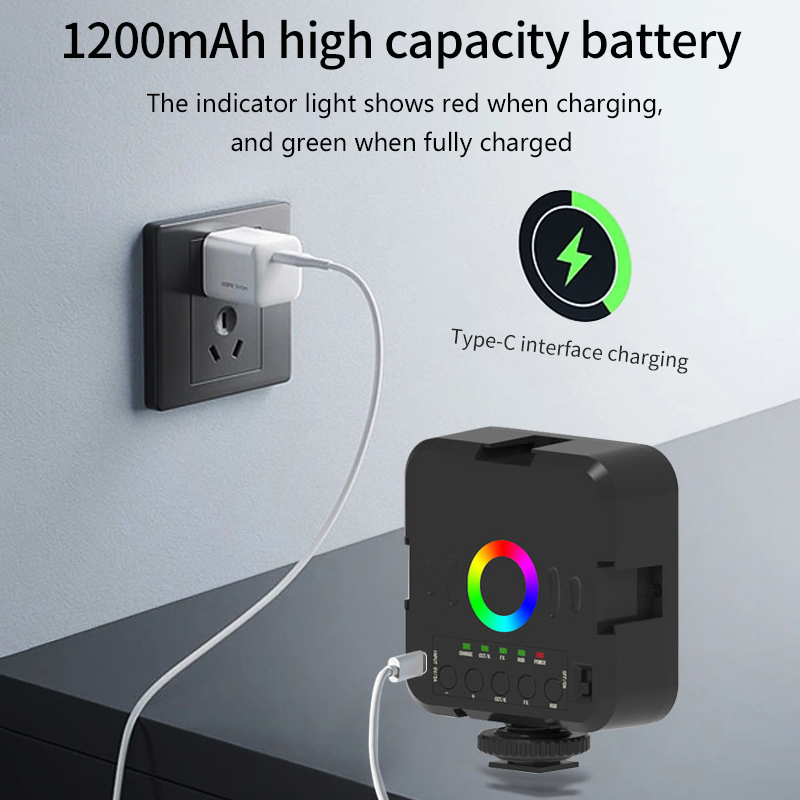 Mini luz de vídeo RGB portátil - Photography Lighting Mount avaliação e preço