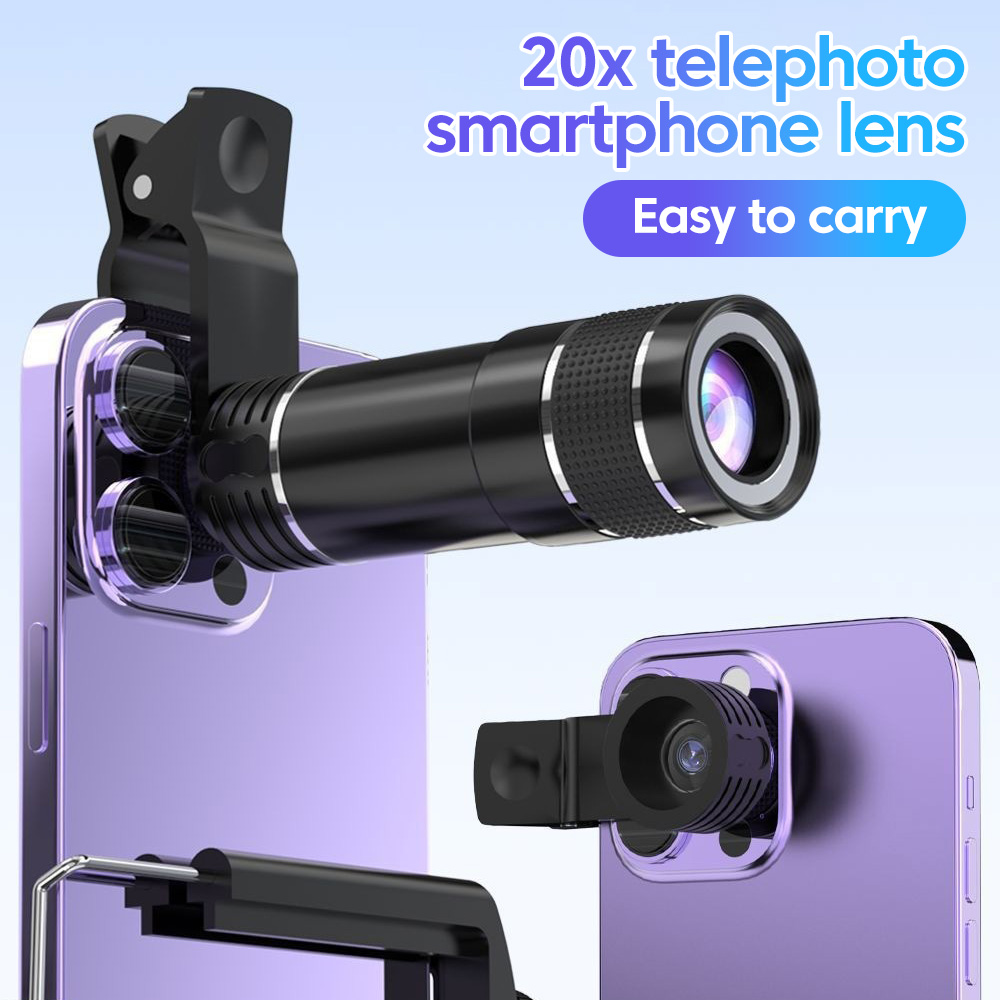 Lente telefoto universal 20x p - Photography Lighting Definition avaliação e preço